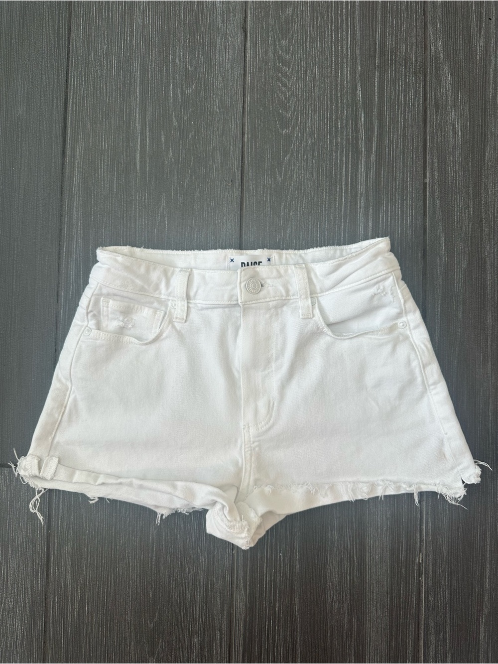 White Paige Denim Shorts